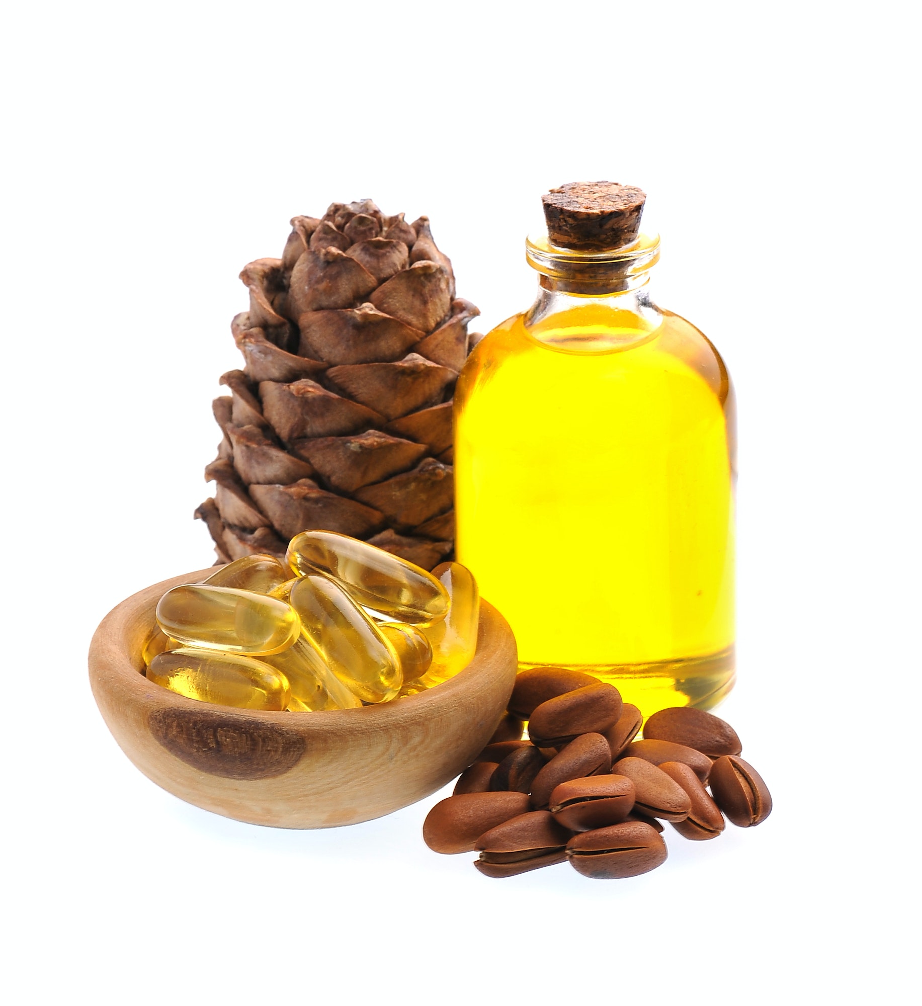 Pine oil with pine nuts